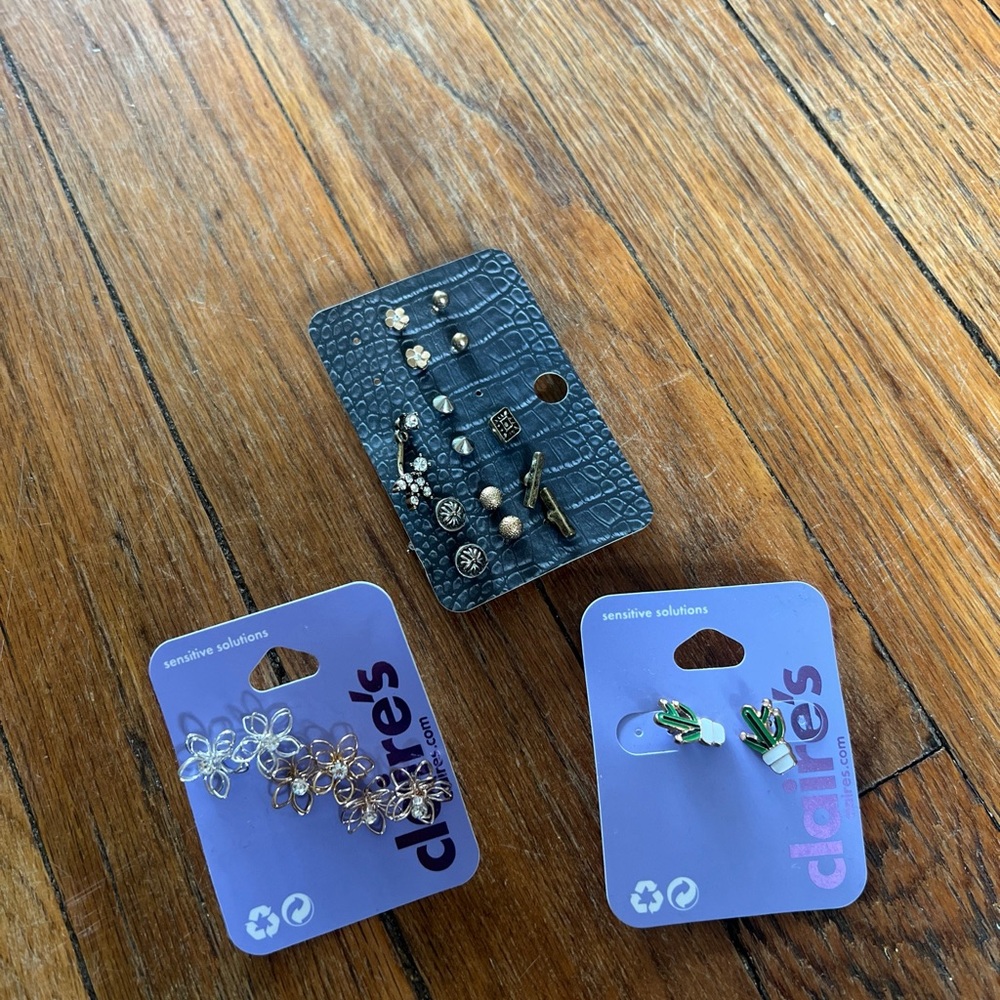 Claire's Mixed Earring Set - Gold and Silver